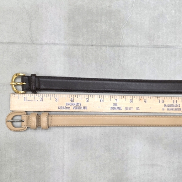 2 Talbots belts women\'s size small  1-tan 1-brown leather main image 7